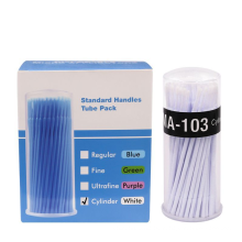 Einweg -Kunststoff -Zahnmikrobrush -Applikatorstab Mikrospitze feiner Tupfwatte Baumwollpinsel Mikrobrush